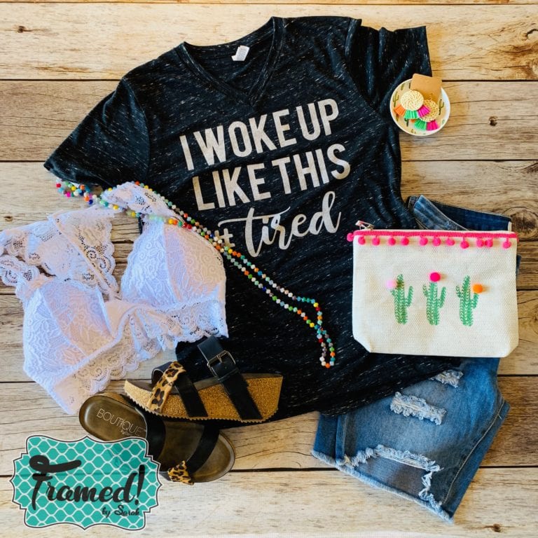 'I Woke Up Like This' April T-Shirt Club-Framed! By Sarah