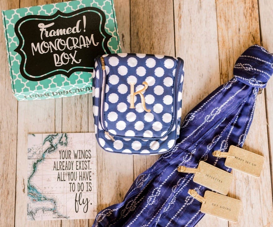 Monogram Box "Weekend Getaway" Framed! by Sarah