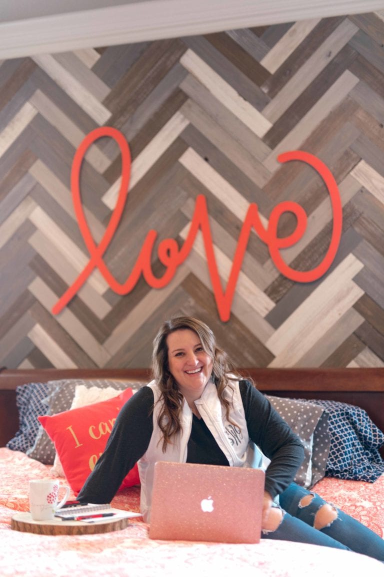 DIY Herringbone Wood Accent Wall-Framed! by Sarah