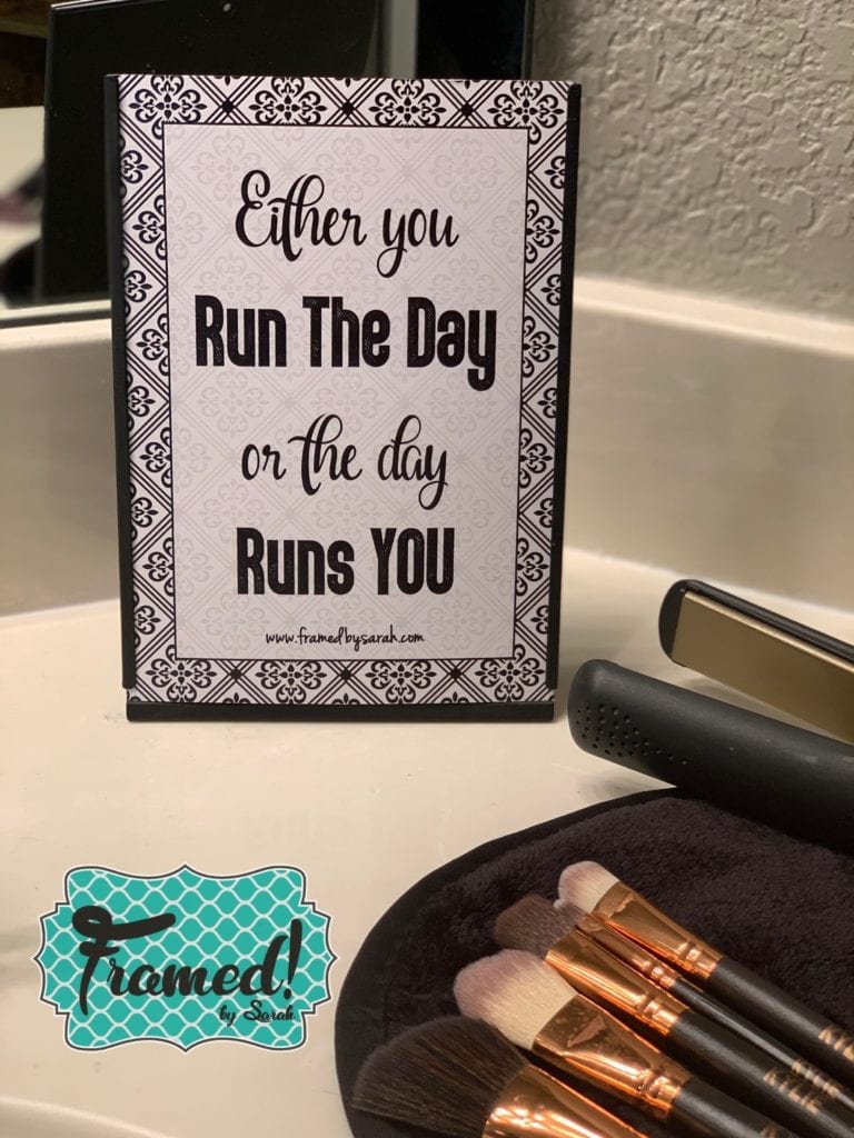 Run the Day Free Print - Framed by Sarah