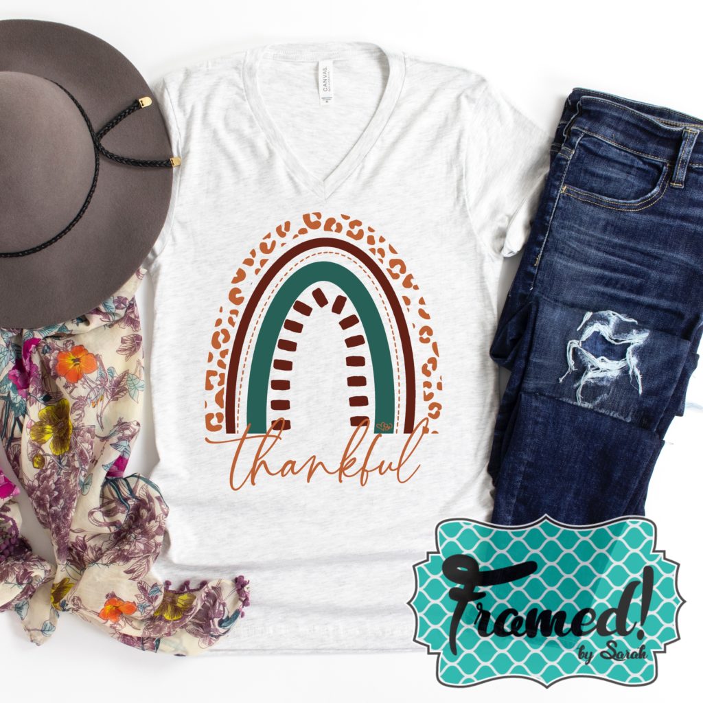 Thankful Fall Rainbow tee