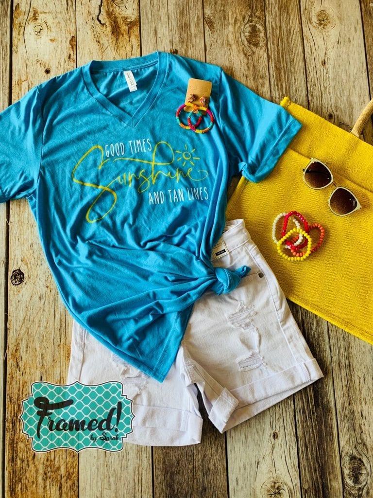 Good Times Sunshine T-Shirt Club Framed! by Sarah
