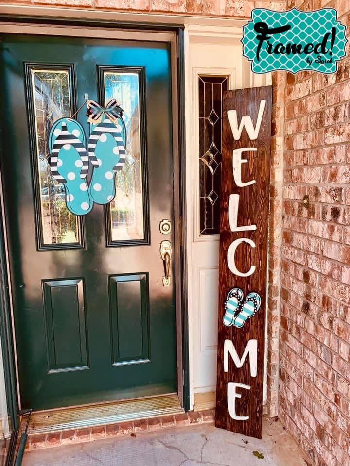 Flip Flop DIY Welcome Sign and Door Hanger