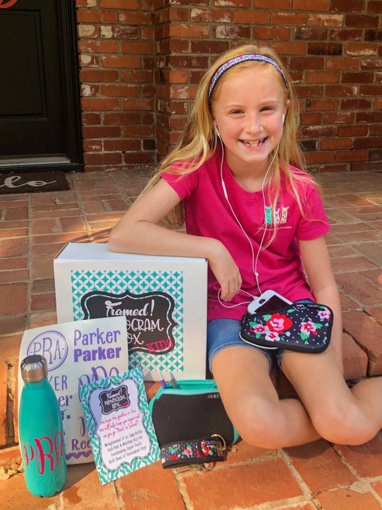 Parker with September Monogram Subscription Box for Kids