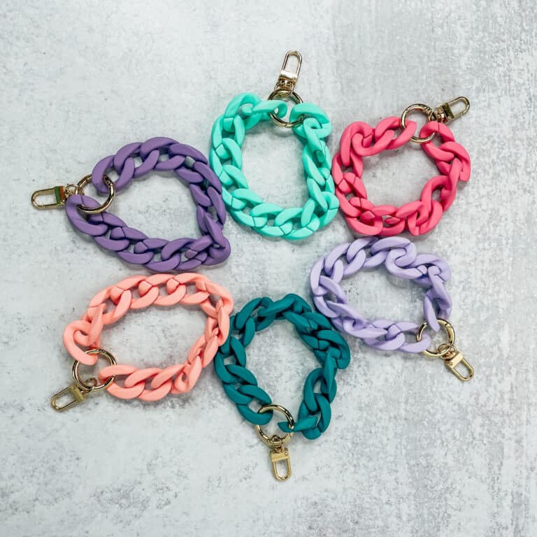 Acrylic Chain Keychain in 6 colors