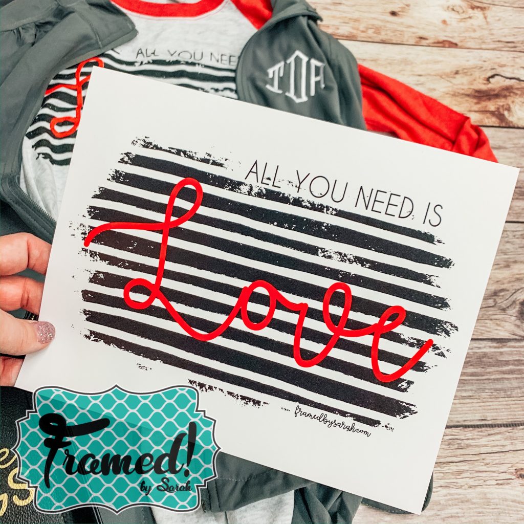 FREE PRINT Feel the Love January Monogram Box