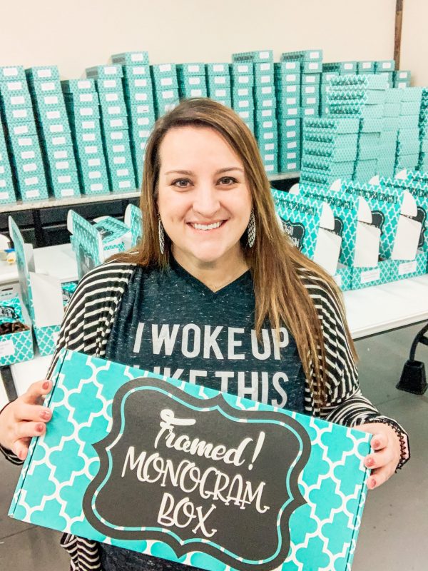 Sarah with box Framed by Sarah Subscription Box Framed!