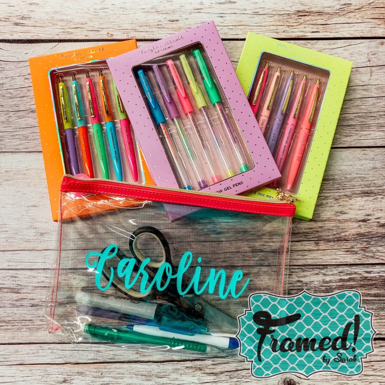 Colorful Inspirational Pens Back to School Teacher Gifts Framed by Sarah