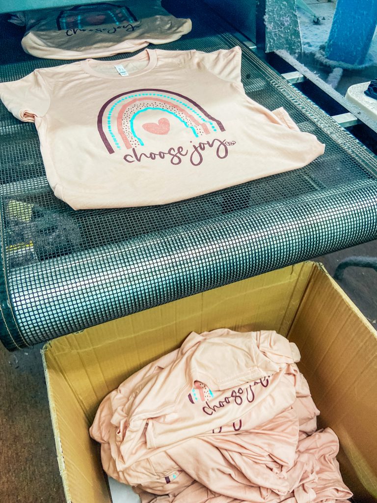 Choose Joy T-Shirt Screen Printing
