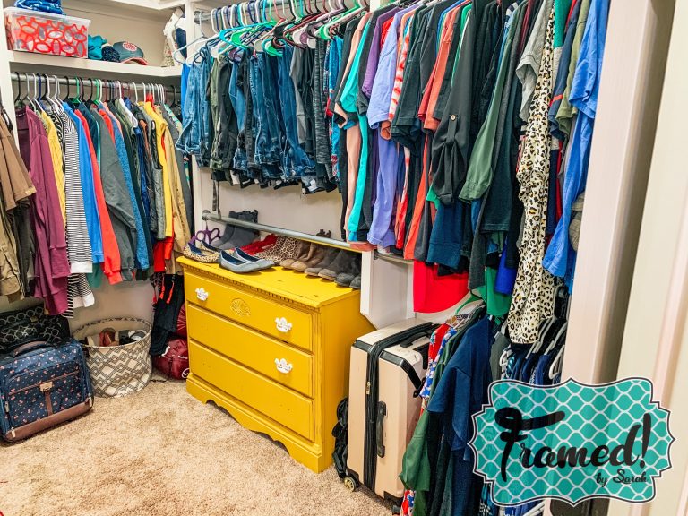 60 Minute Closet Clean Out Framed by Sarah