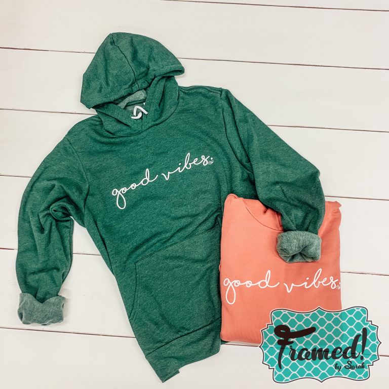 sweat shirts Good Vibes September Monogram Box Framed by Sarah favorite pullovers for fall