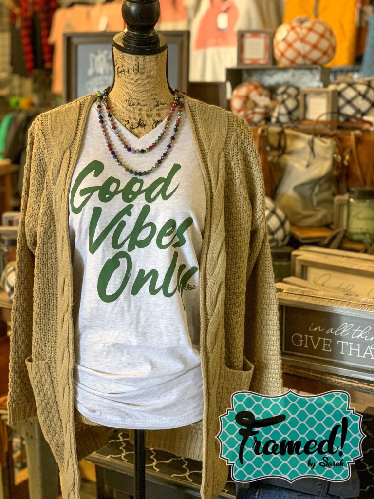 chunky knit Good Vibes Only September 2020 T-shirt Club Framed by Sarah