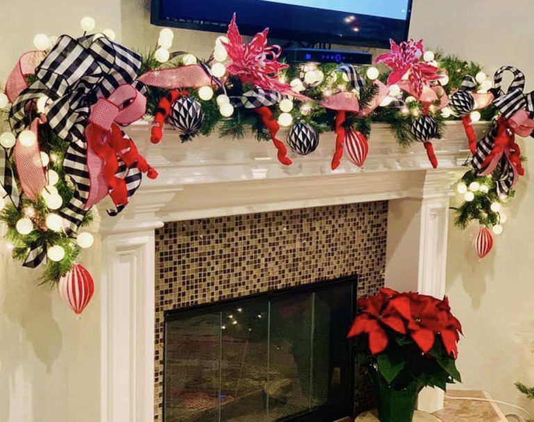 Decorate A Mantel with a TV Christmas