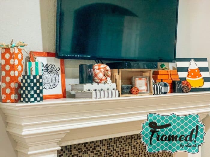 Decorate A Mantel with a TV for Fall