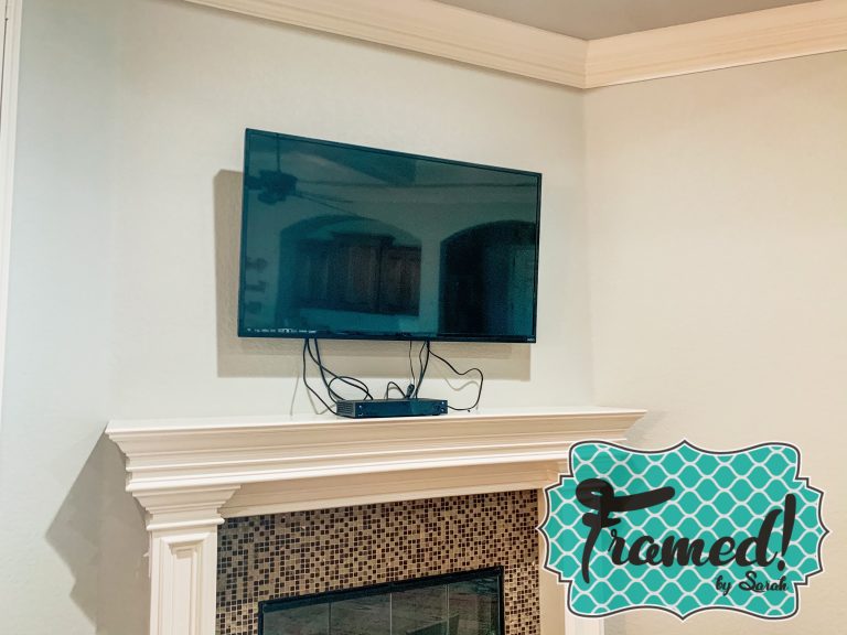 Decorate A Mantel with a TV all the cords!