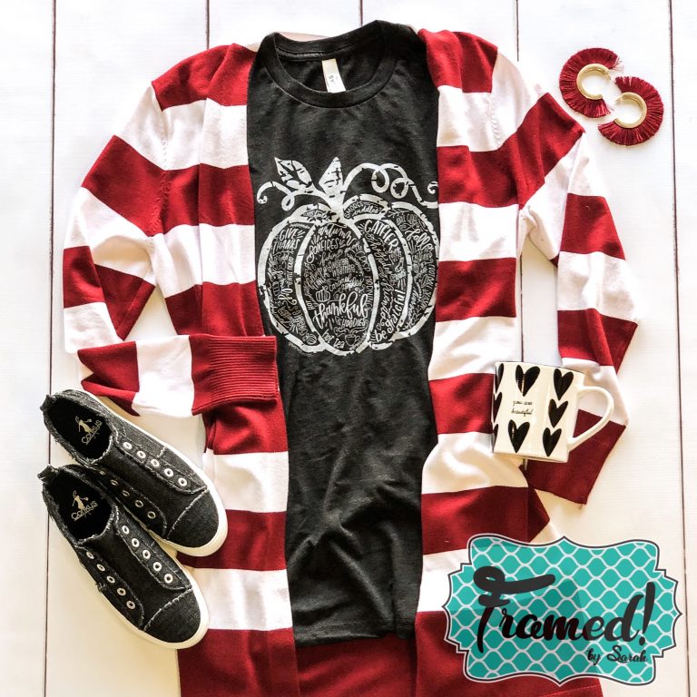 All The Things Fall brings TShirt red and white stripe
