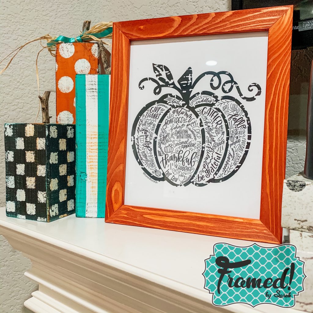 October Monogram Box Reveal Frame and Print