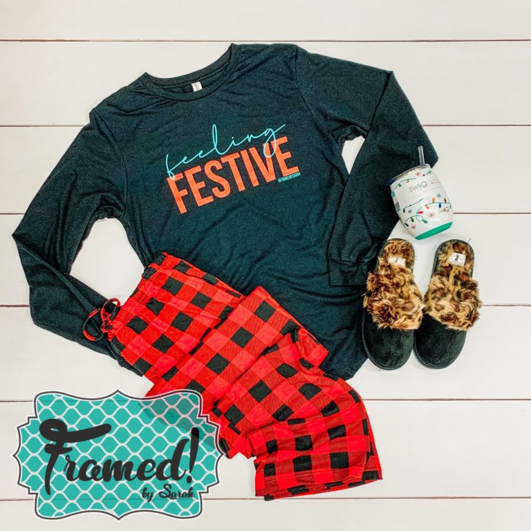 Feeling Festive Tee Buffalo Plaid Pajama PantsFramed by Sarah