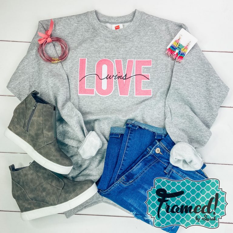 “Love Wins” Sweatshirt January 2022 monogram subscription box