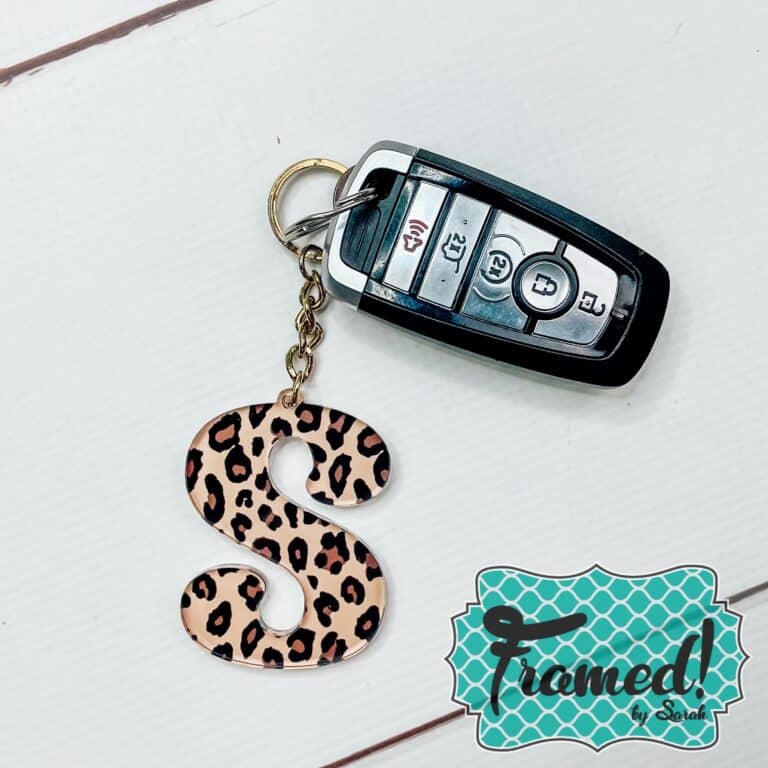 Monogrammed Leopard Keyring