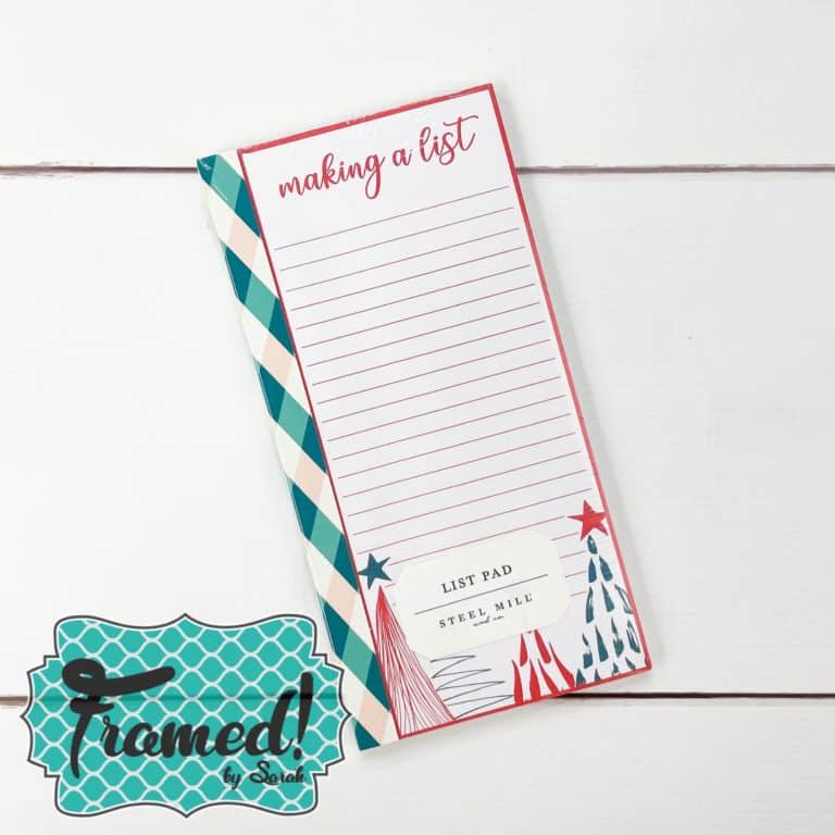 To-Do List notebook in red and turquoise holiday Monogram Box Reveal