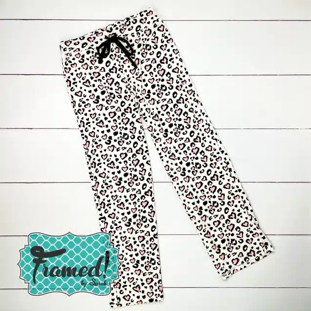 Cheetah Heart Printed Pajama Pants