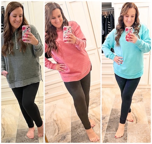 Sarah in Royce Pullovers