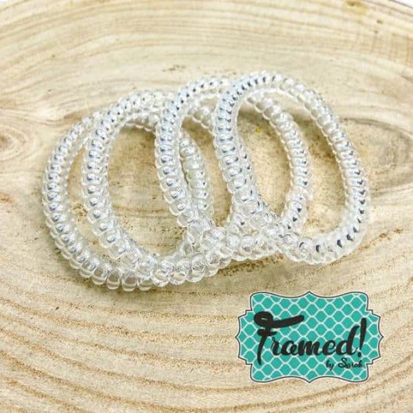 4 Clear Hair Coils