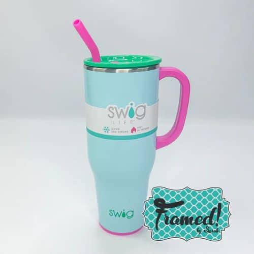 40oz Swig Pep Rally Mega Mug_Fall Sports Mom Survival Guide Framed by Sarah