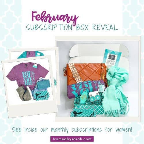February 2024 Monogram box and Tshirt club tee polaroid pics "February Subscription Reveal"