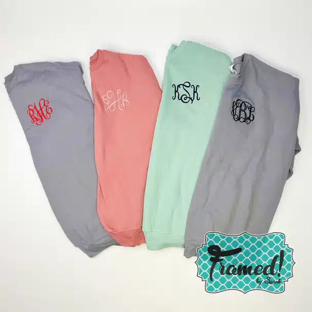 Monogrammed Ultra Soft Sweatshirt 4 colors