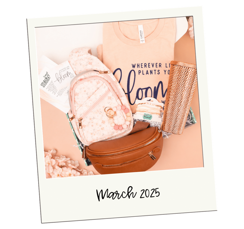 polaroid pic of March 2025 subscription box