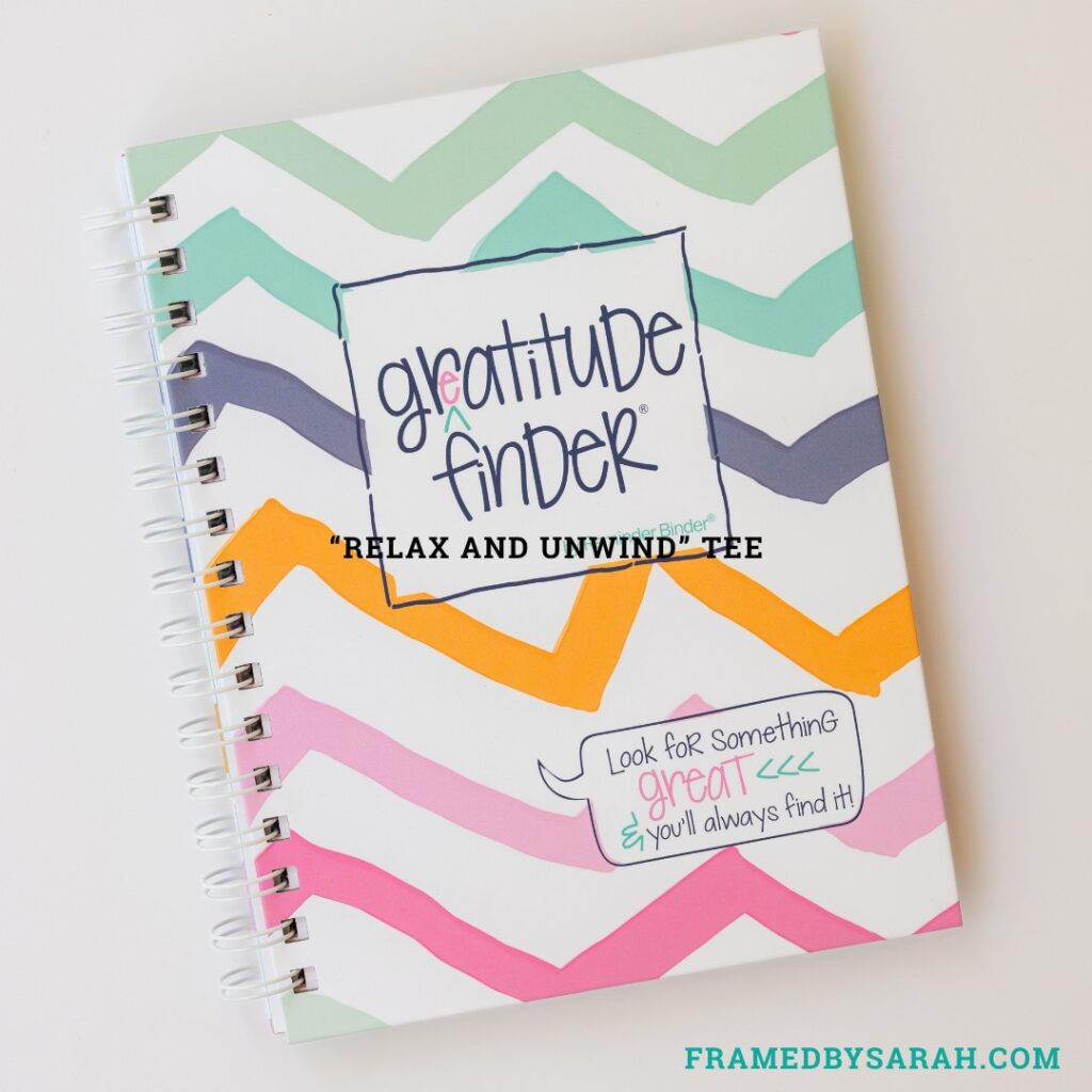 colorful zigzag stripe gratitude journal