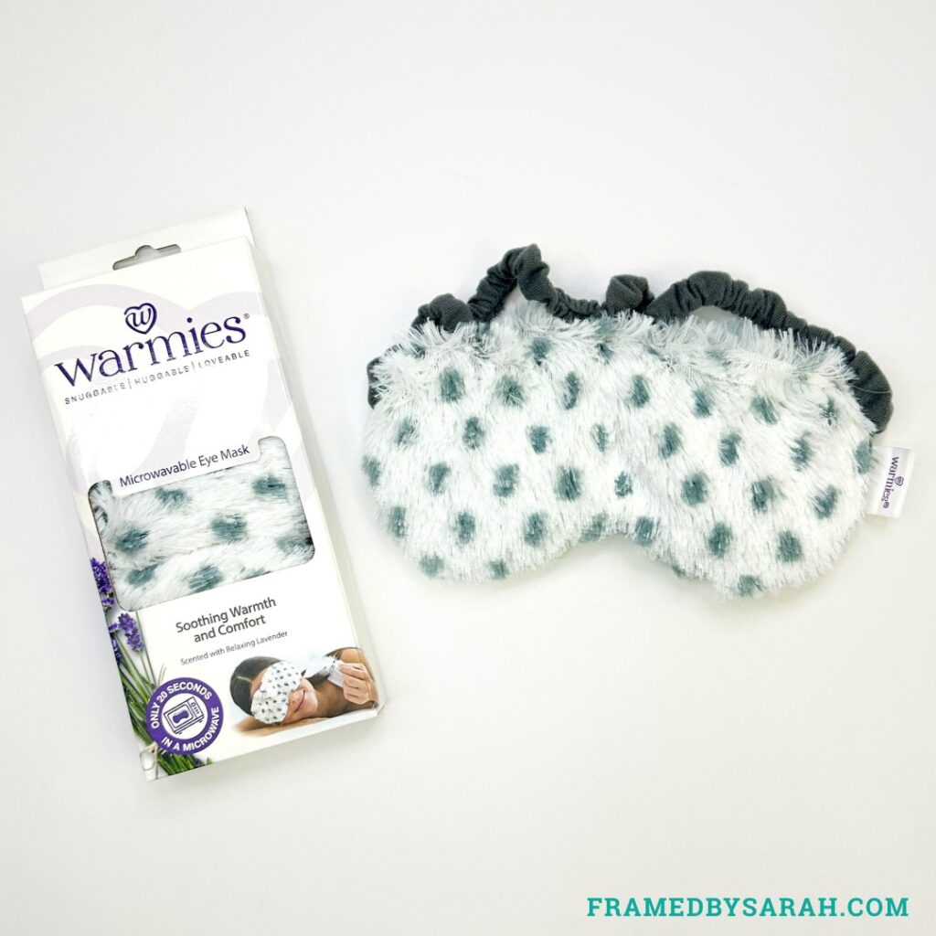 polka dot fluffy eye mask