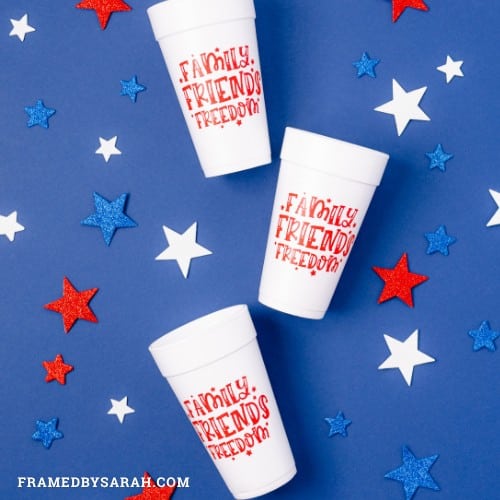 Patriotic Styrofoam Cups