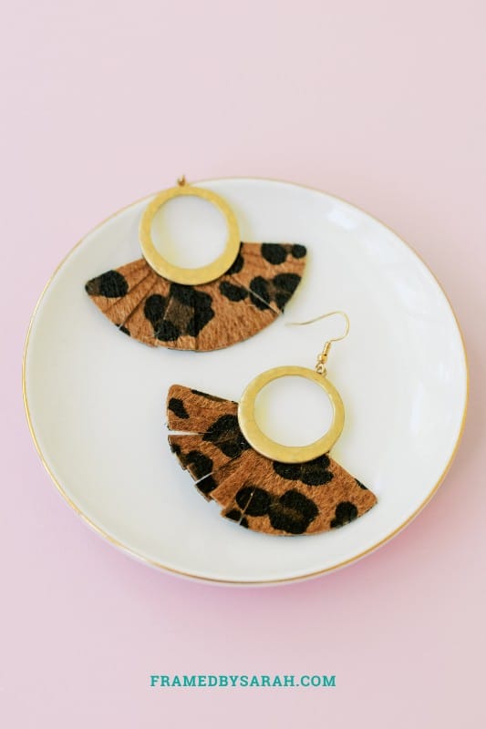 Fringed Leopard Earrings