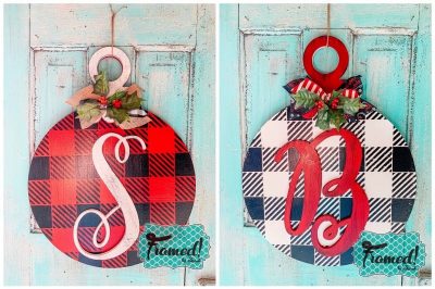 Buffalo Plaid Ornament Door Hangers