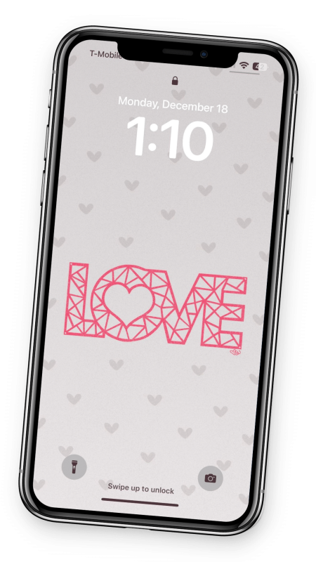 Geometric Love_Framed by Sarah Phone Wallpaper (5)