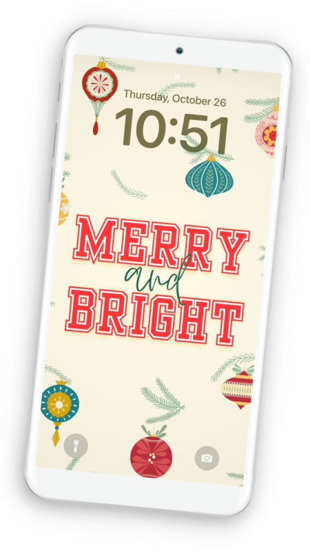 Merry and Bright_Framed by Sarah Phone Wallpaper (3)
